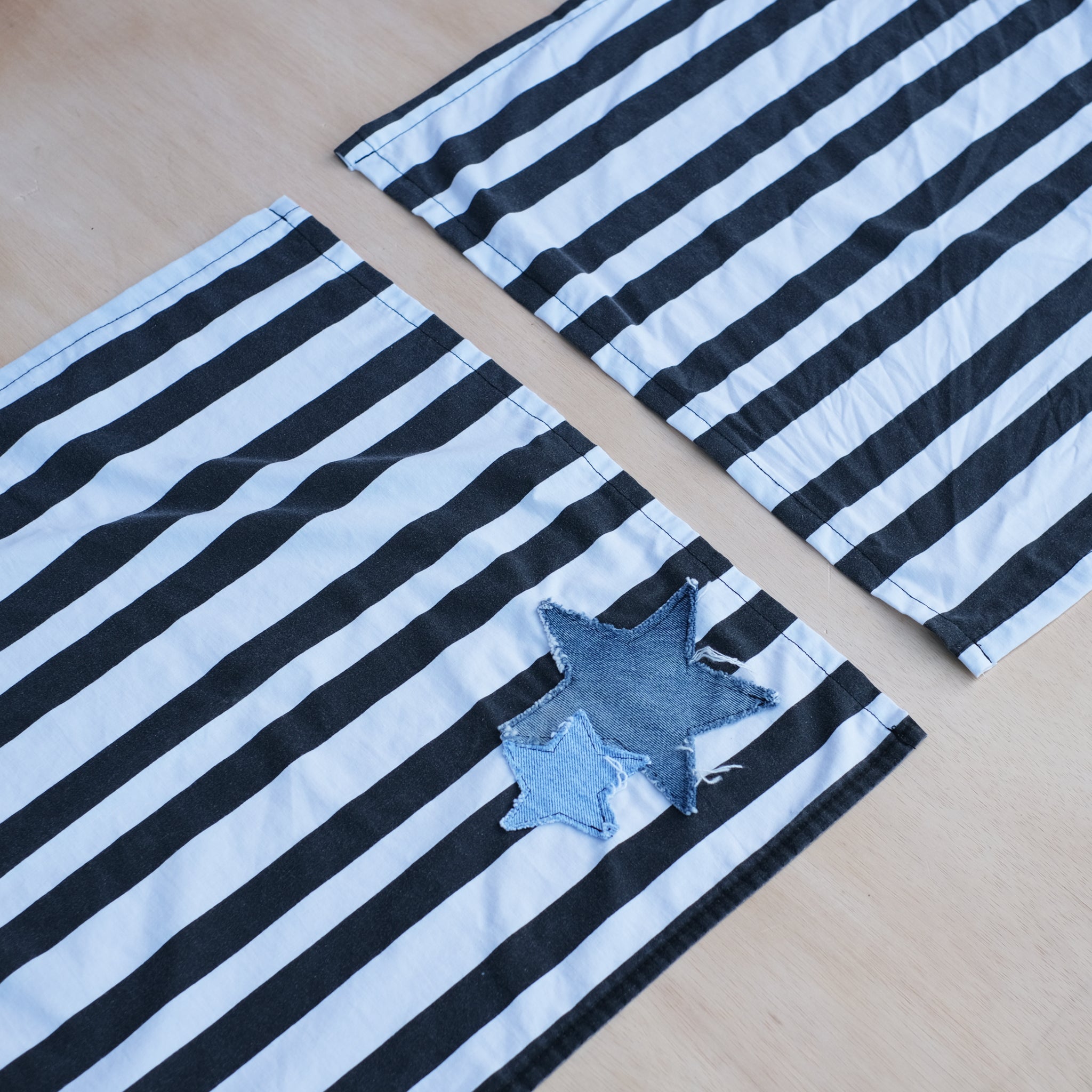 B&W Stripe Star Bandana