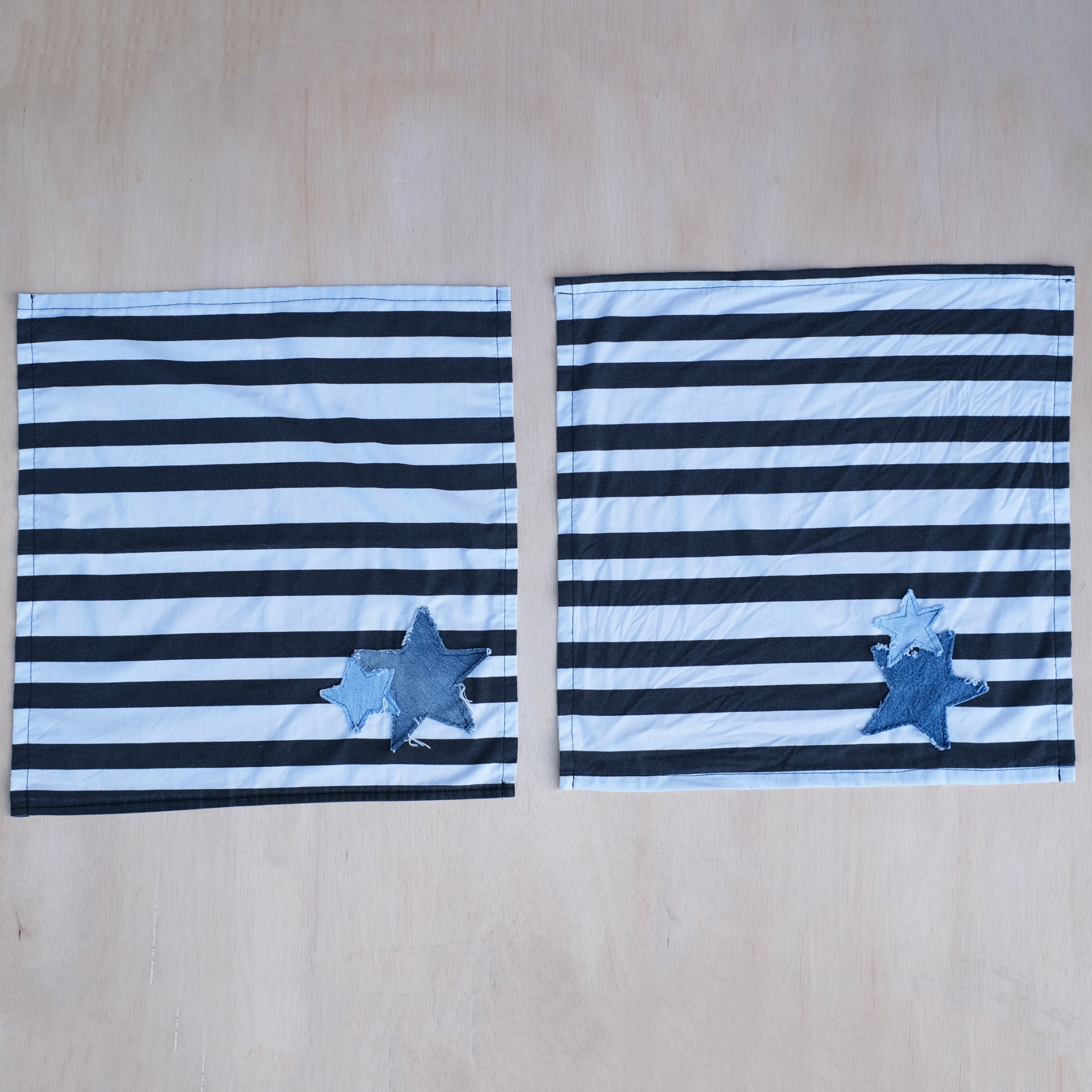 B&W Stripe Star Bandana