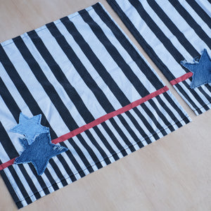 B&W Stripe Star Bandana