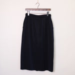 Load image into Gallery viewer, Belted Navy Straight Skirt

