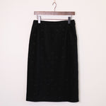 Load image into Gallery viewer, Black Embroidered Straight Skirt
