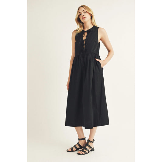 Bow Tie Swing Midi Dress