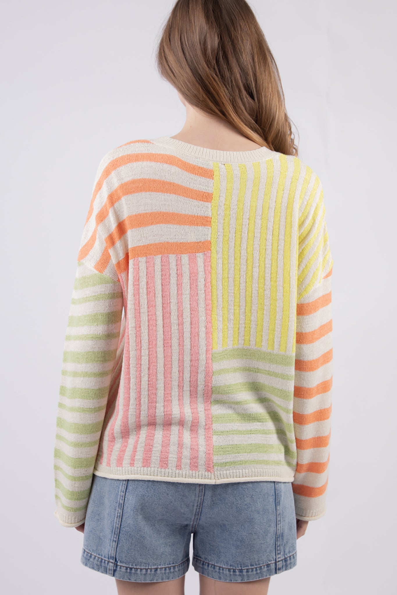 Bright Stripe Summer Sweater