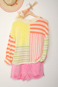 Bright Stripe Summer Sweater