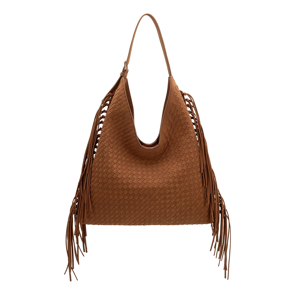 Brynlee Tan Vegan Suede Tote Bag