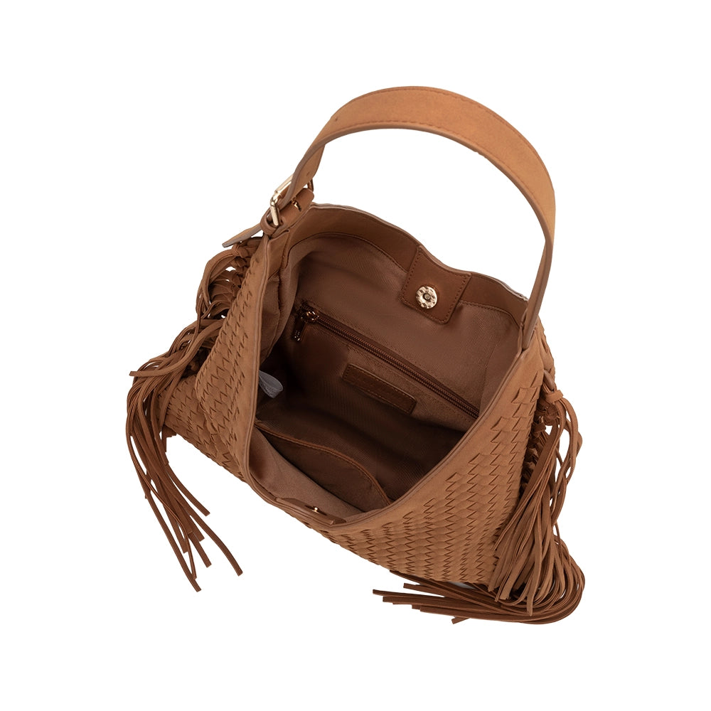 Brynlee Tan Vegan Suede Tote Bag