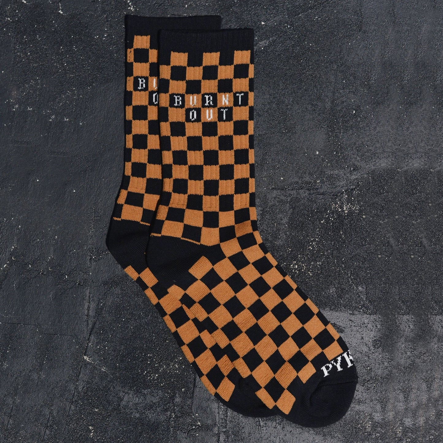 Burnt Out Vintage Style Crew Socks