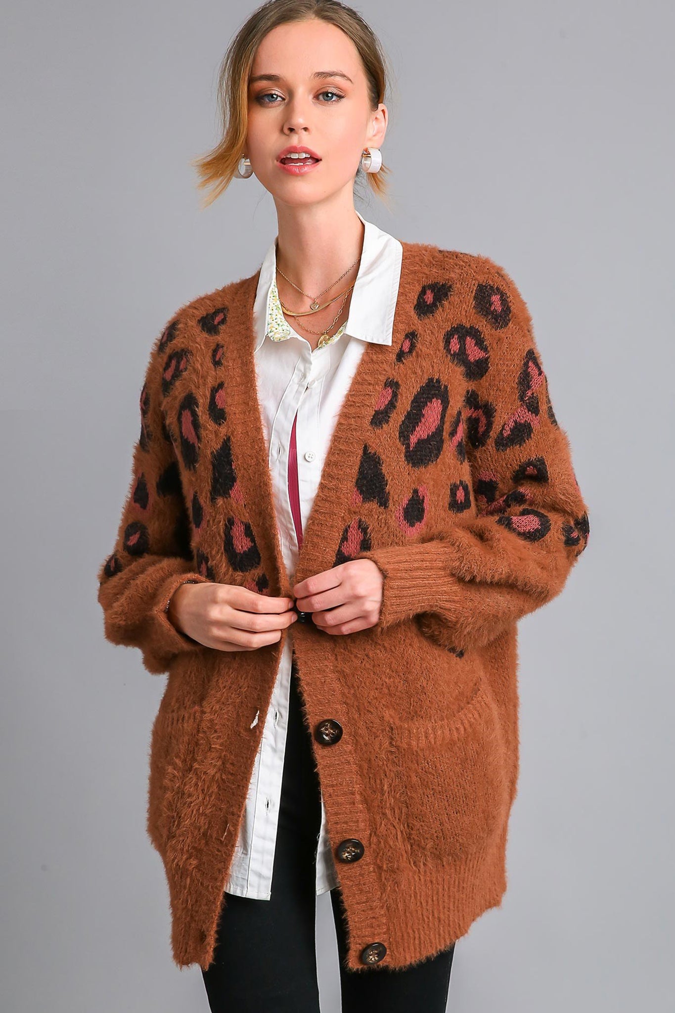 Button up Leopard Cardigan