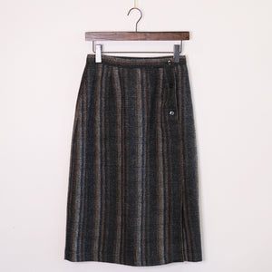Charcoal Plaid Skirt