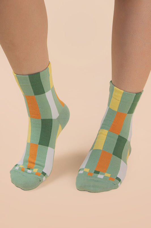Color Block Casual Socks