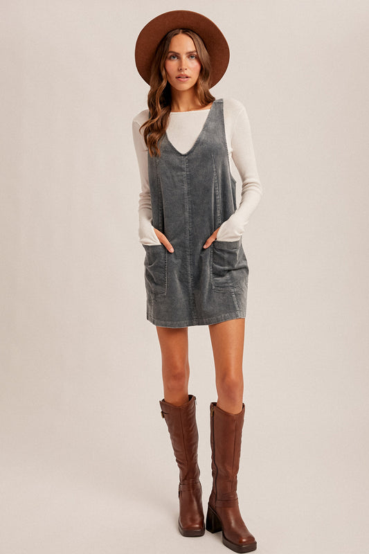 Corduroy Overall Dress
