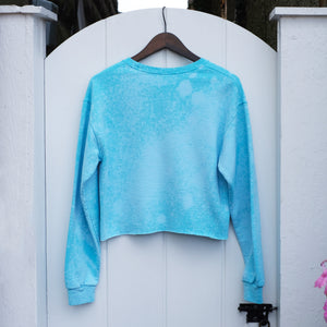 Cowboy Posse Aqua Cropped Sweatshirt