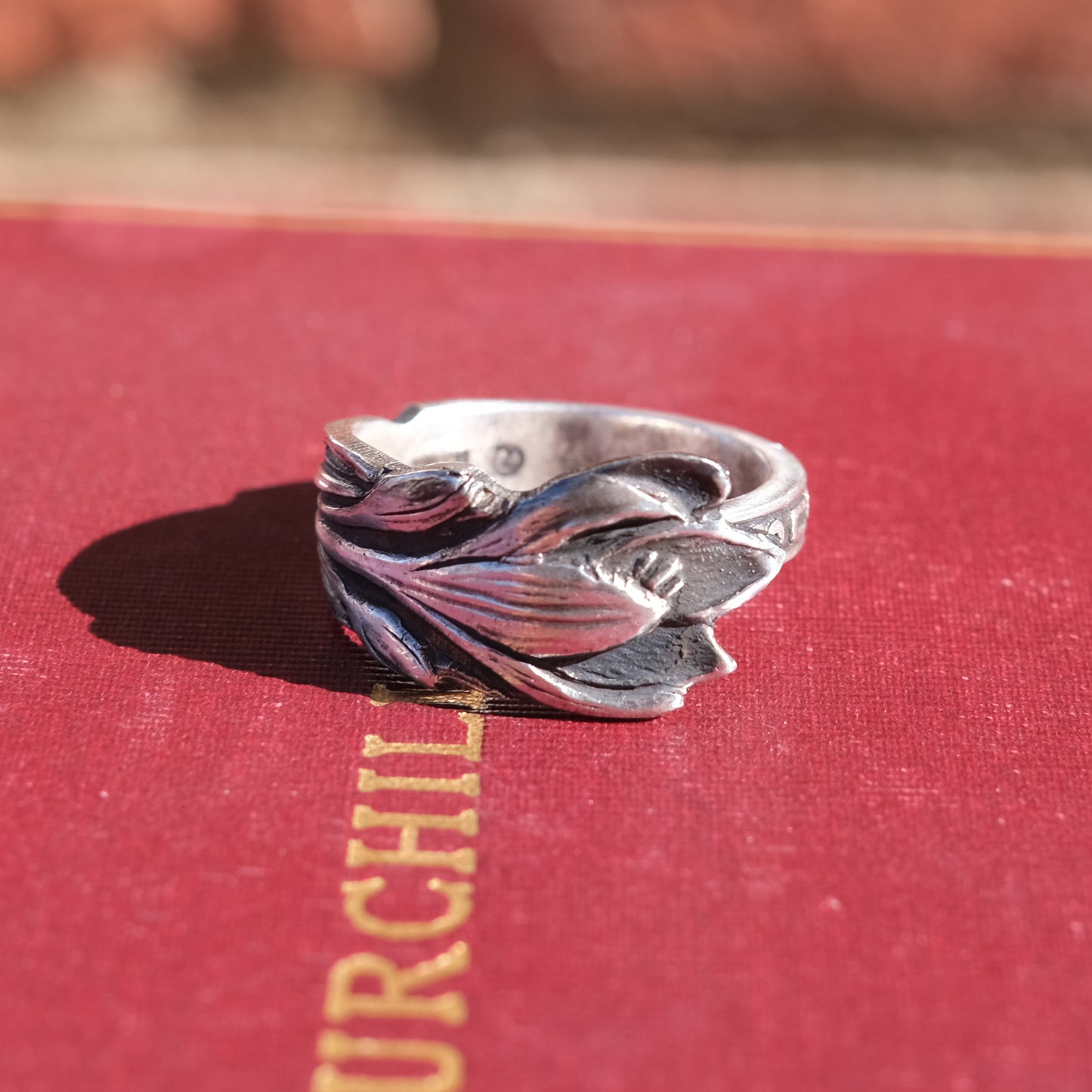 Crocus Flower Souvenir Spoon Ring