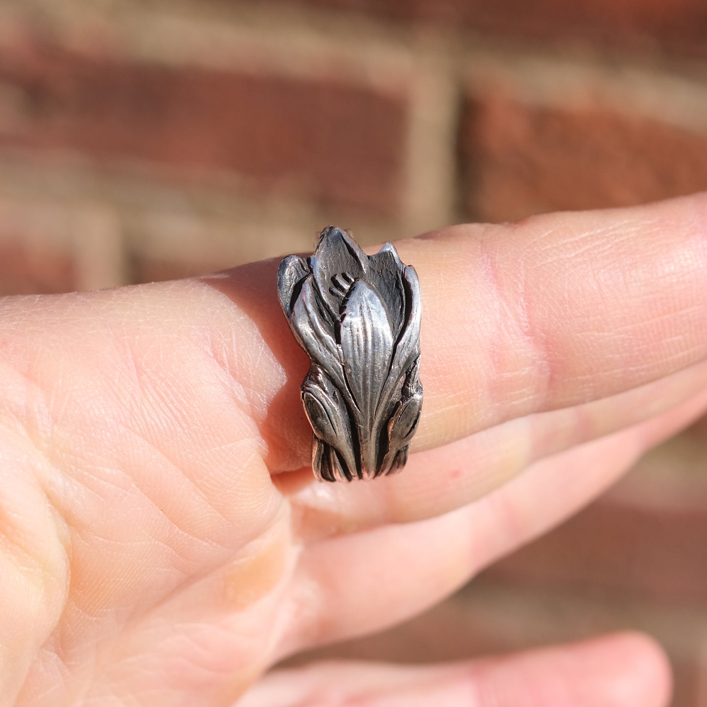 Crocus Flower Souvenir Spoon Ring