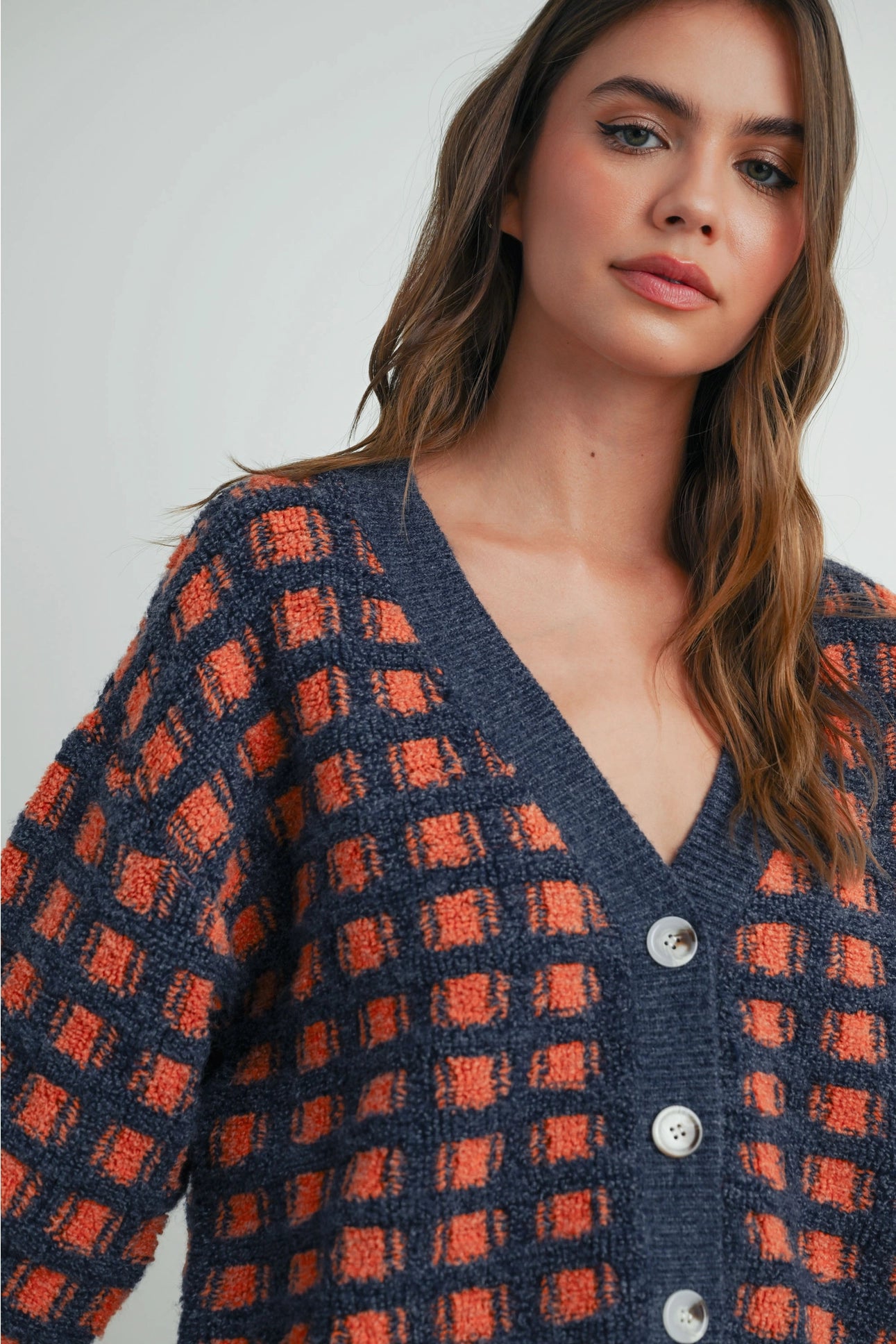Cropped V-Neck Cardigan