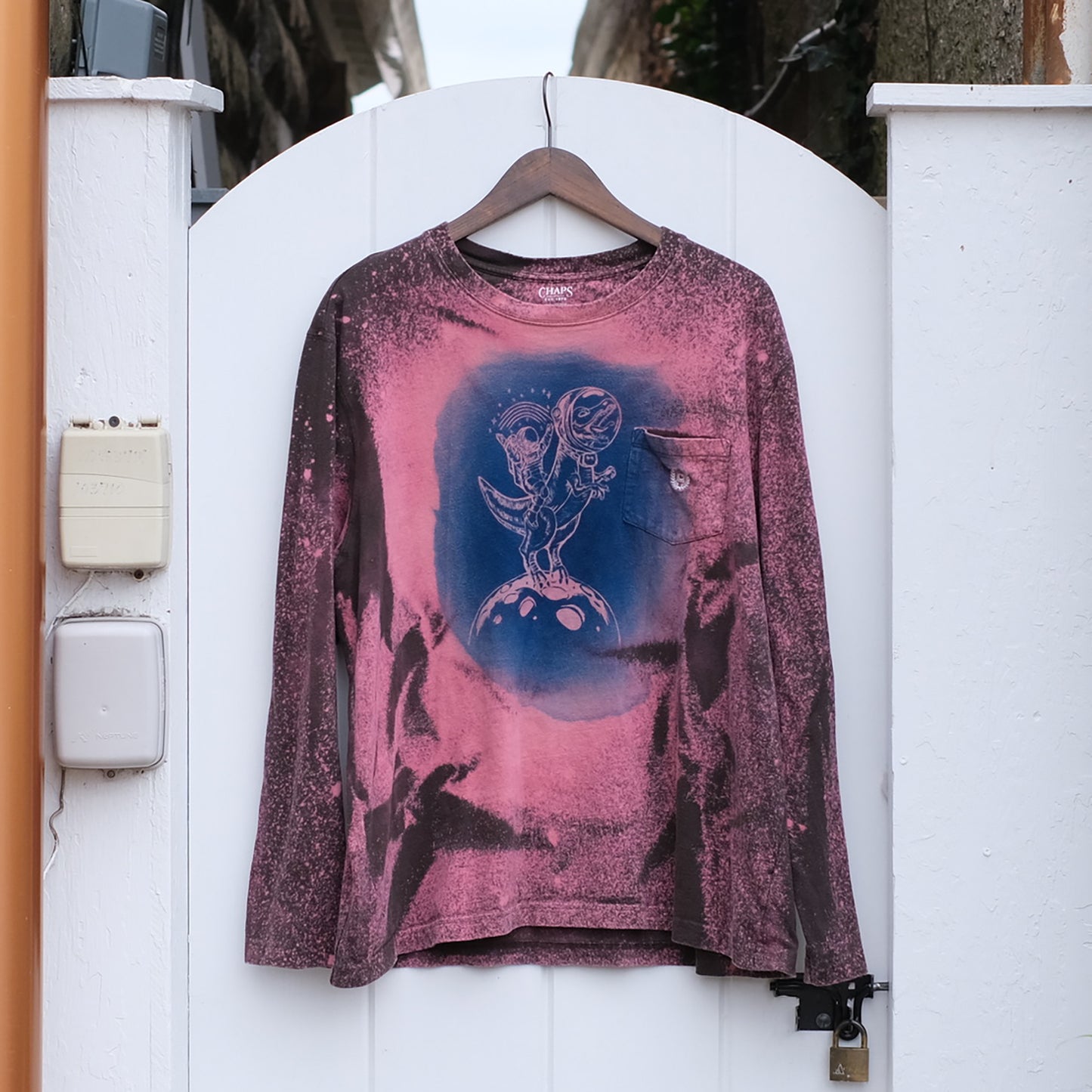 Dino + Friend Pink Galaxy Longsleeve