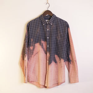 Dipped Grid Trashed Flannel