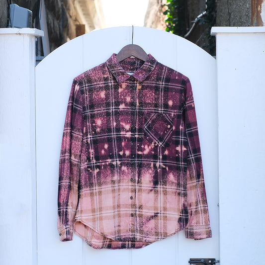 Dipped Plum Trashed Flannel