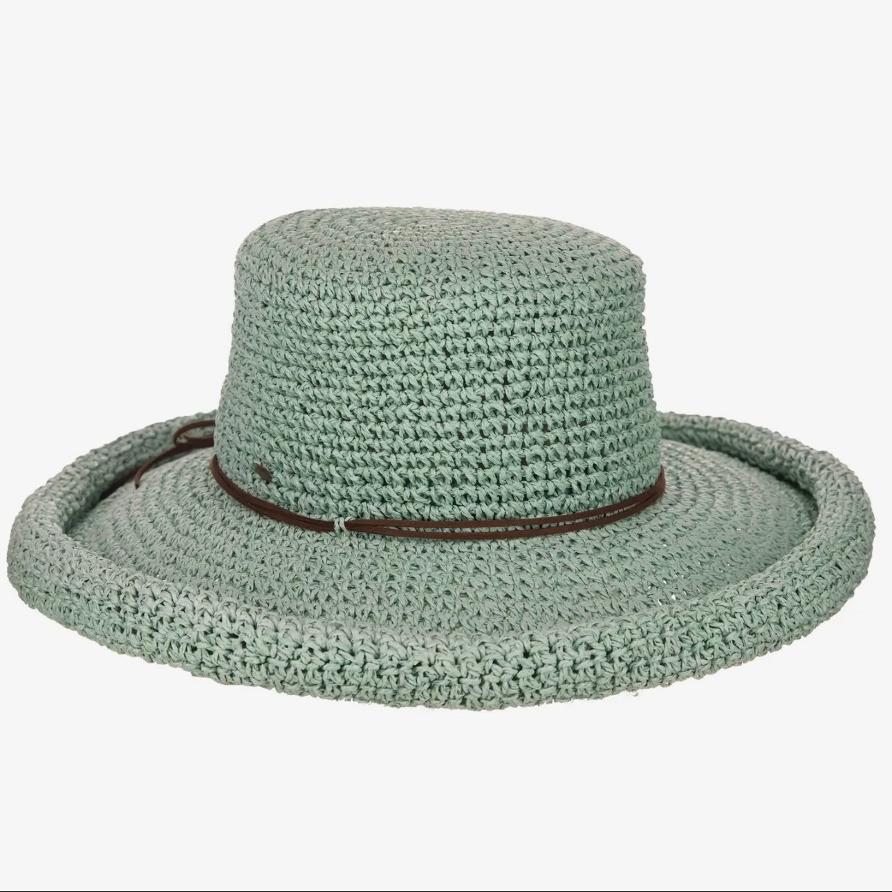 Brianna Straw Round Crown Hat