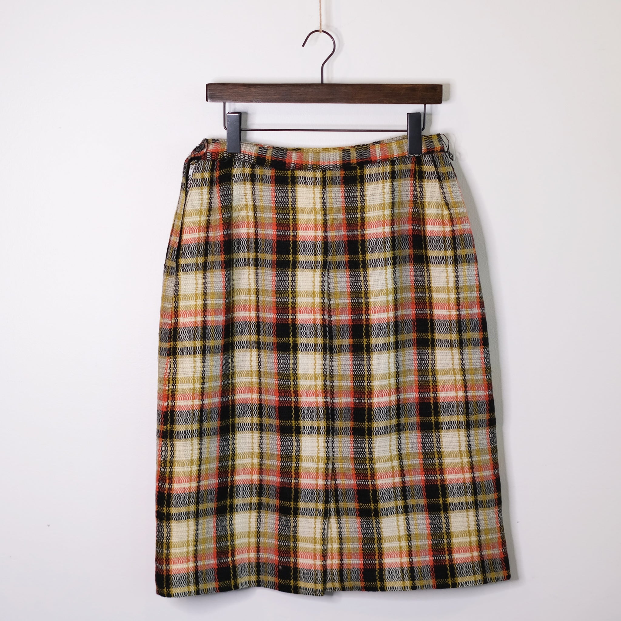 Fall Plaid Tweed Skirt