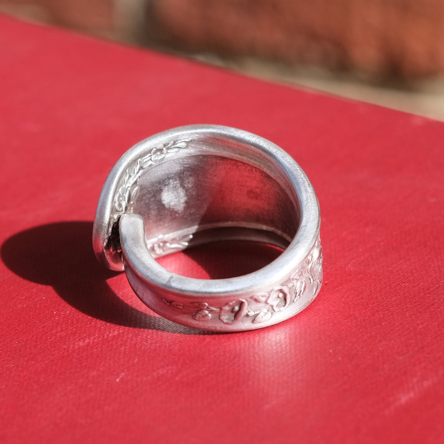 Flower Garden Silver Plated Spoon Ring