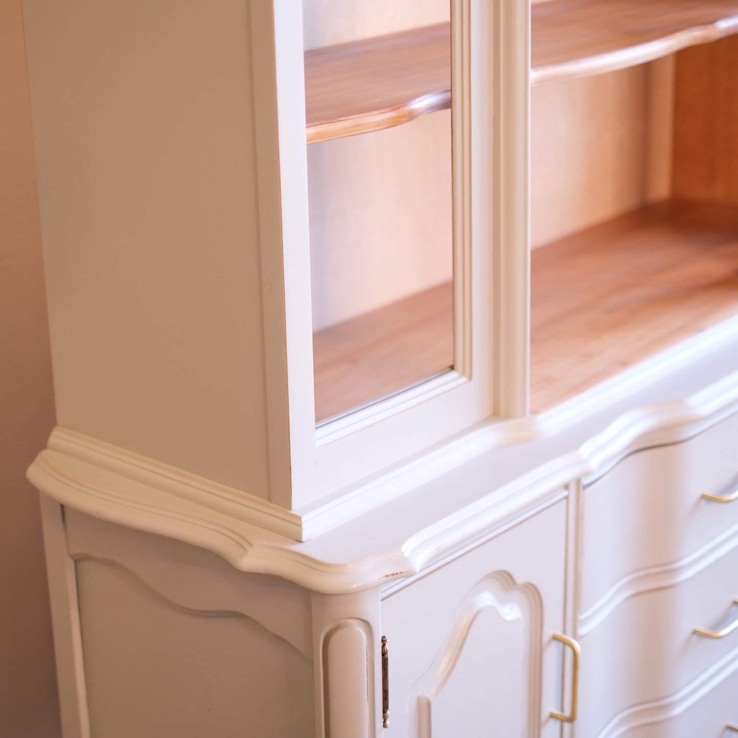 French Linen China Cabinet