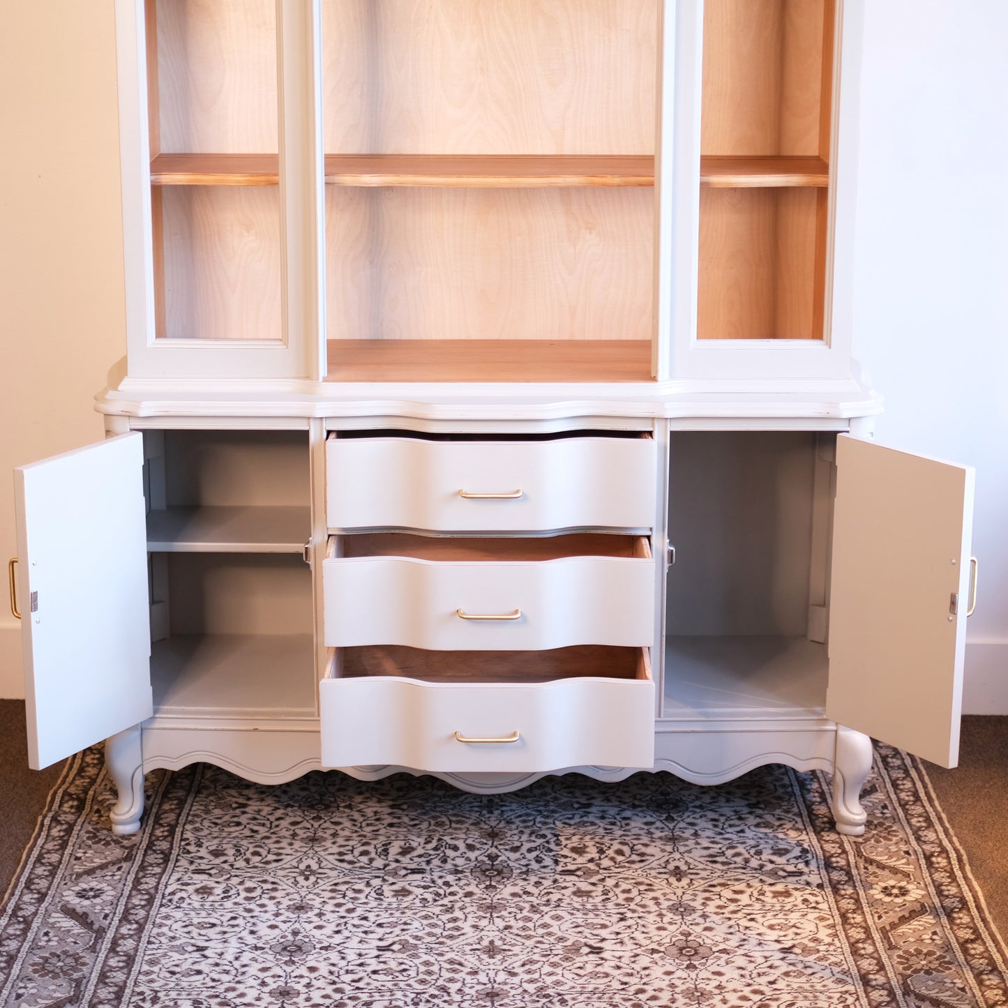 French Linen China Cabinet