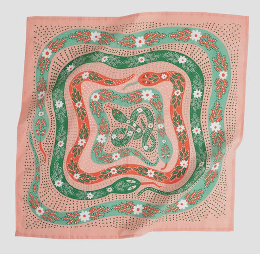 Snakes Pink Bandana