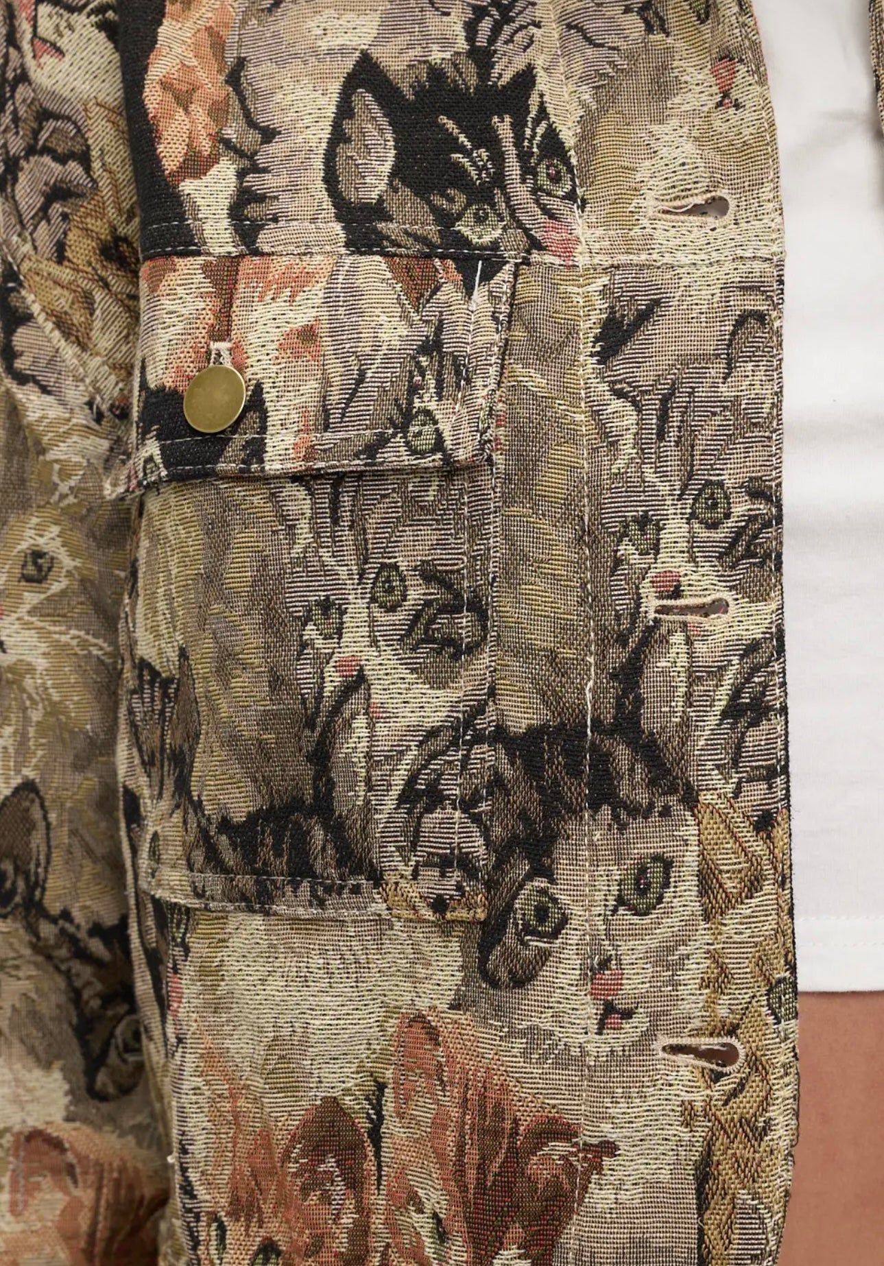 Cat Collage Print Tapestry Jacket