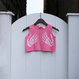 Hands Off Pink Crop Top