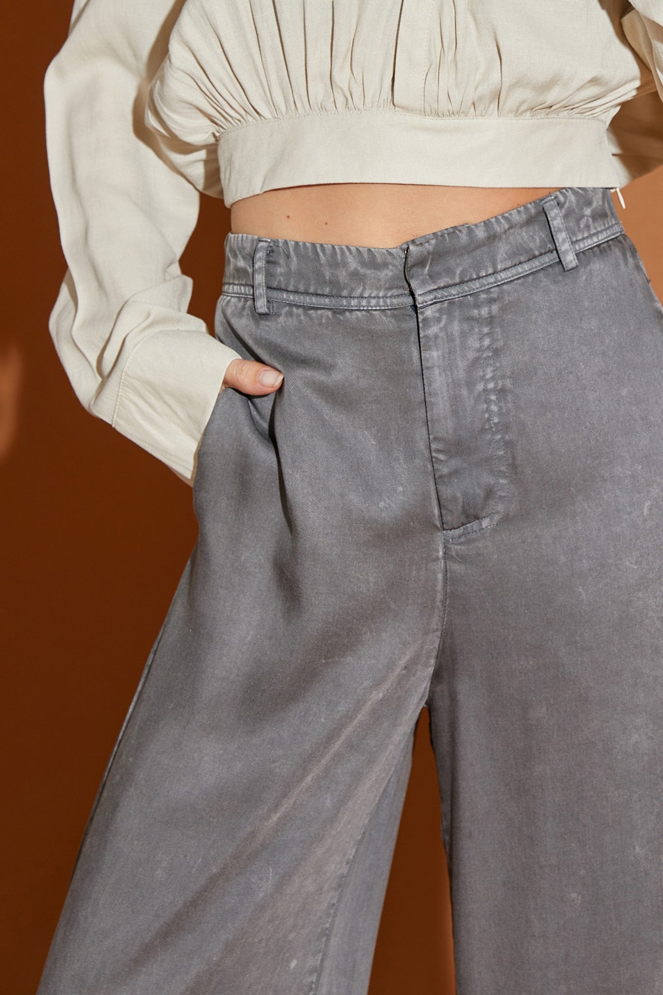 High Waist Wide Leg Trousers