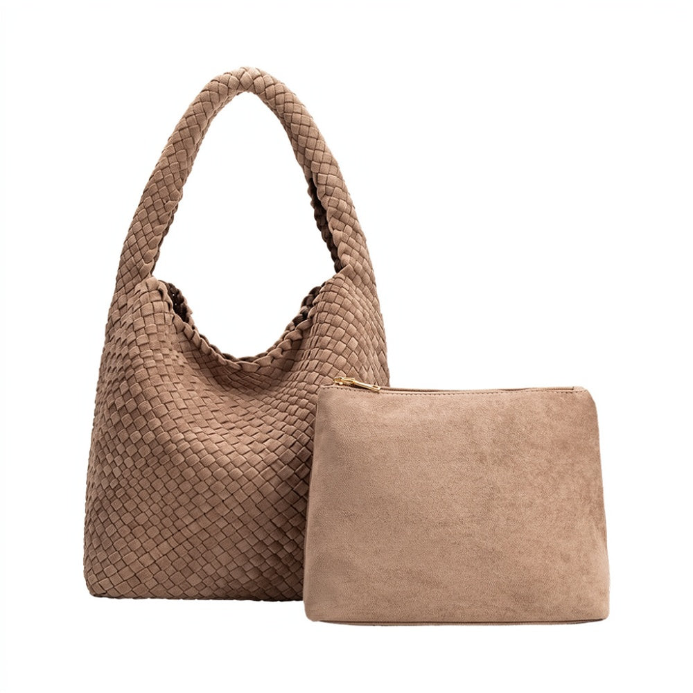 Johanna Clay Recycled Vegan Suede Shoulder Bag