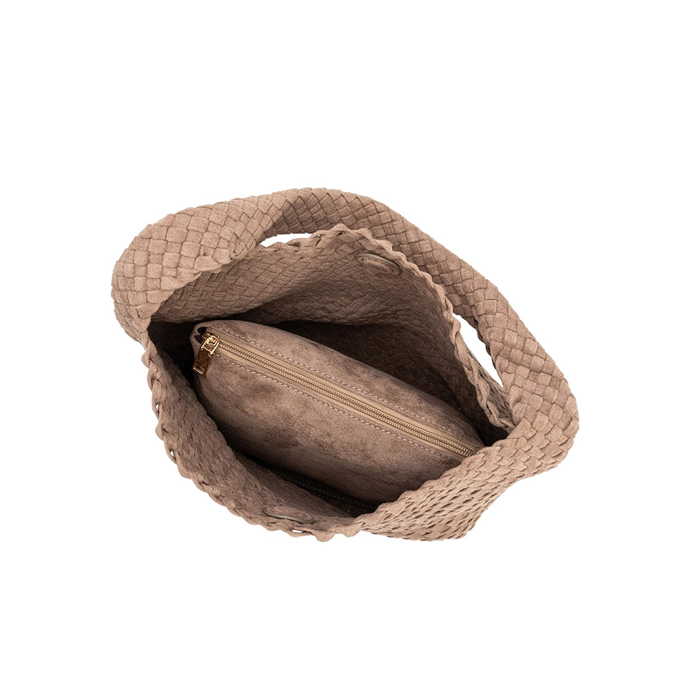 Johanna Clay Recycled Vegan Suede Shoulder Bag