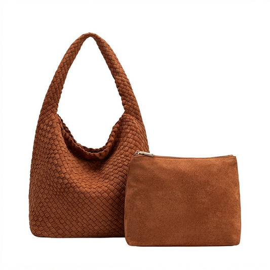 Johanna Tan Recycled Vegan Suede Shoulder Bag