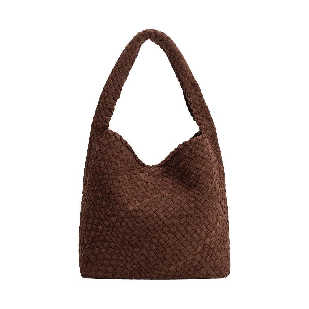 Johanna Tobacco Recycled Vegan Suede Shoulder Bag
