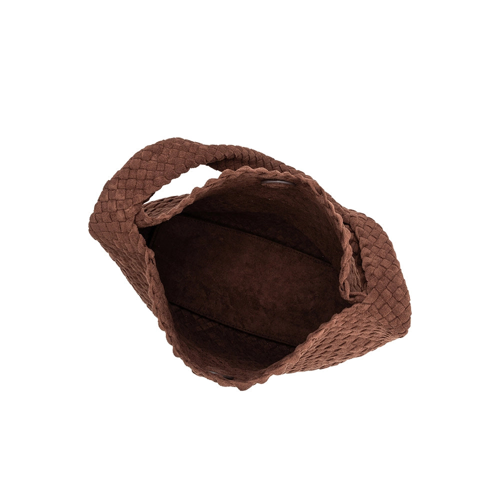 Johanna Tobacco Recycled Vegan Suede Shoulder Bag
