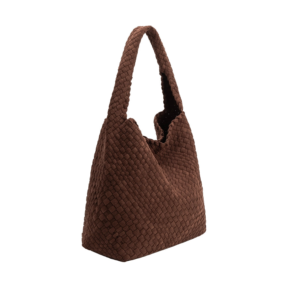 Johanna Tobacco Recycled Vegan Suede Shoulder Bag