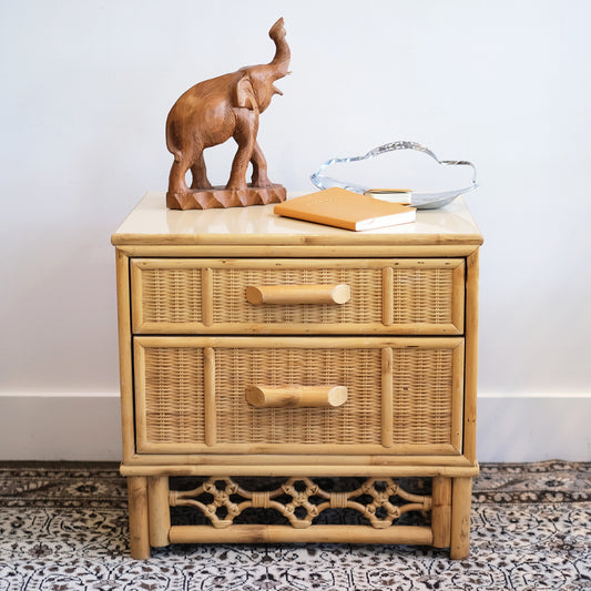 Laminate MCM Bamboo Nightstand