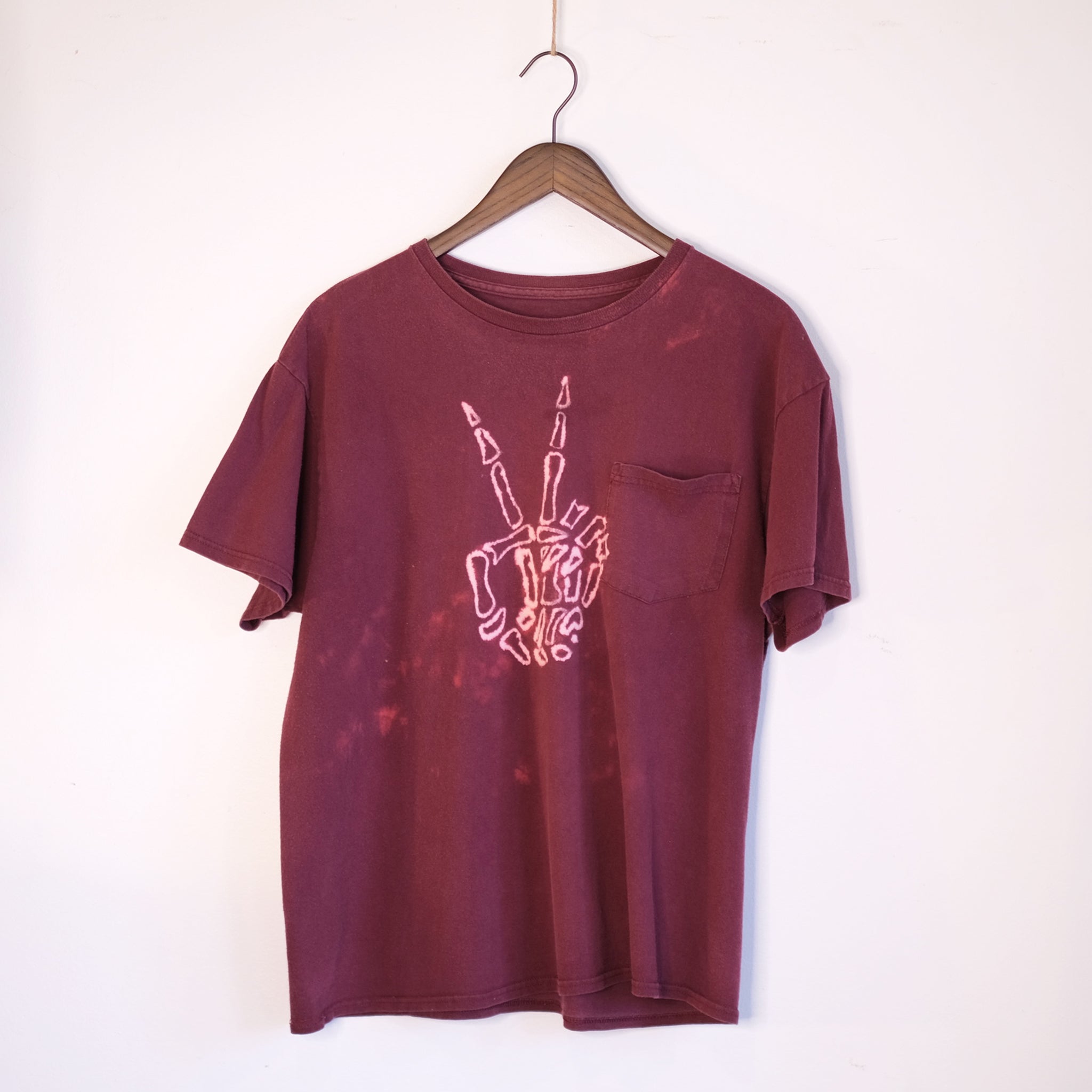Maroon Peace + Zip It T-shirt
