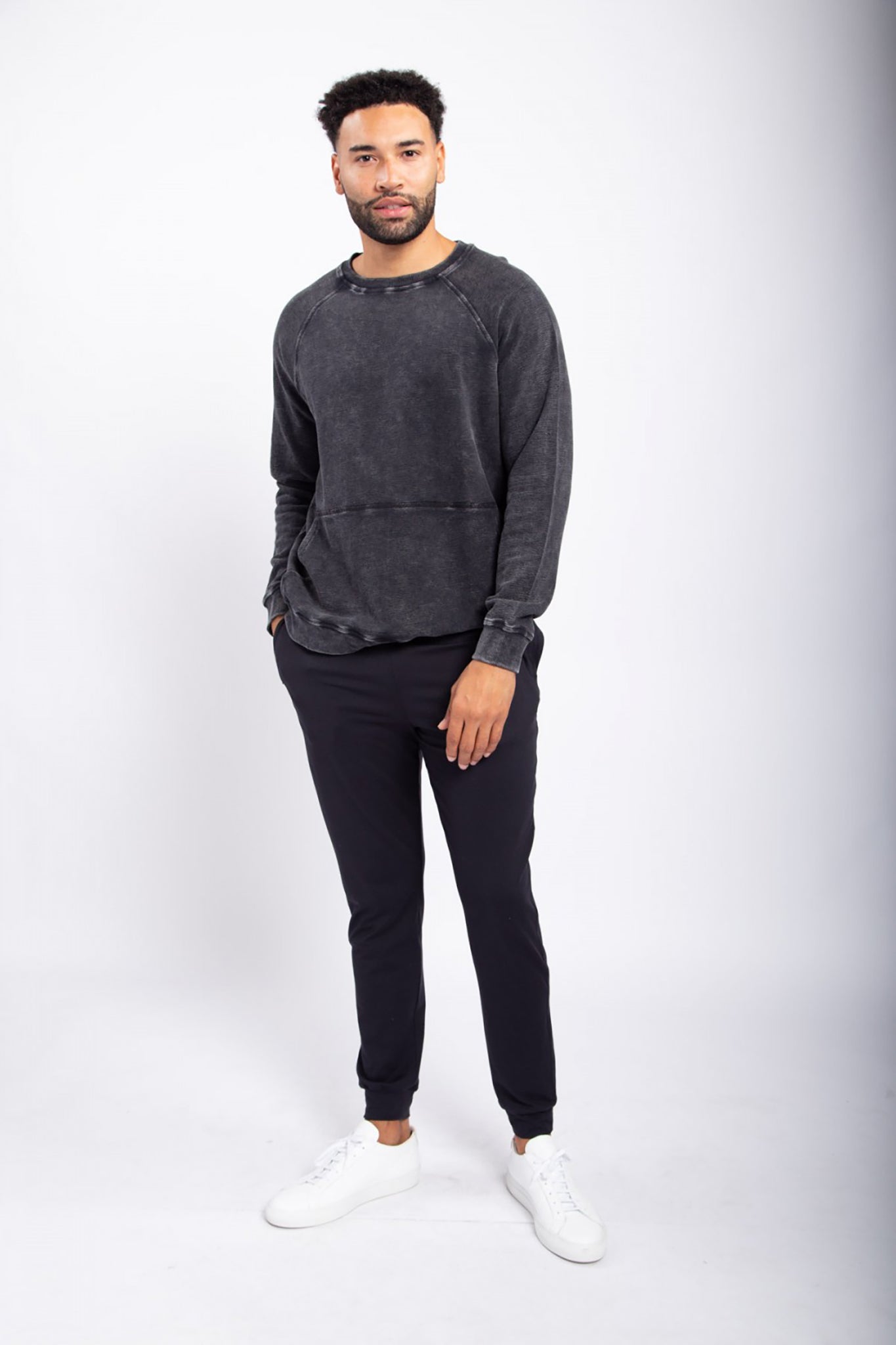 Mineral-Washed Cotton Pullover