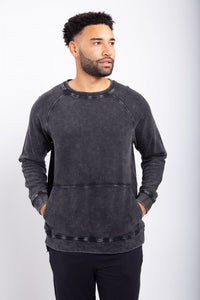 Mineral-Washed Cotton Pullover
