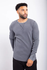 Mineral Wash Waffle Knit Pullover