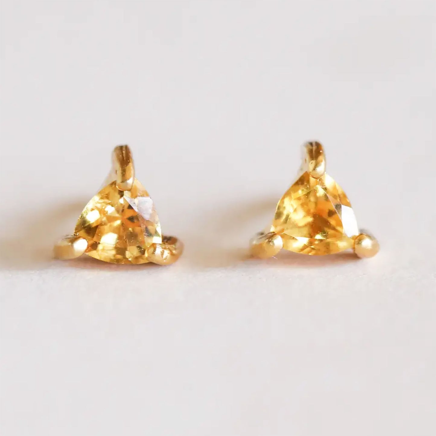 Mini Energy Gem Gold Earrings