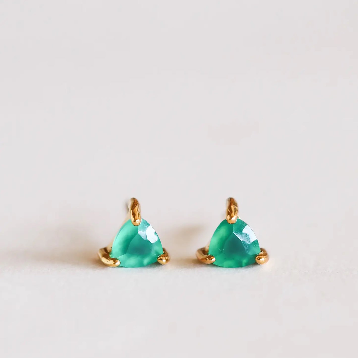 Mini Energy Gem Gold Earrings