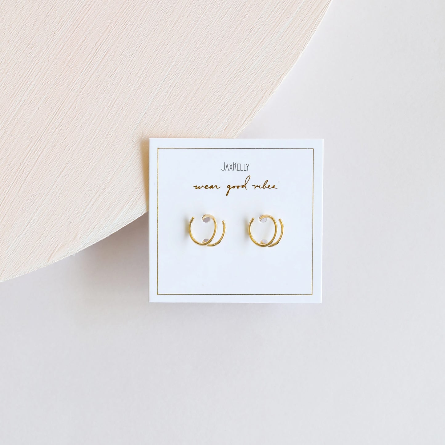 Minimalist Spiral Gold Earrings