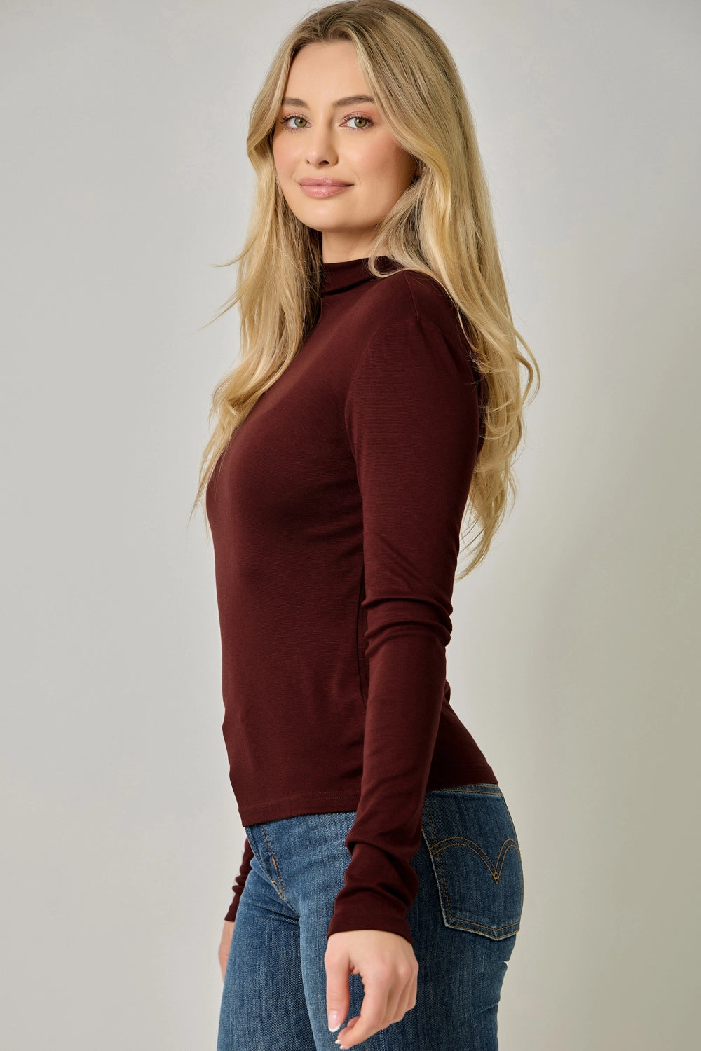 Mock Neck Essential Top