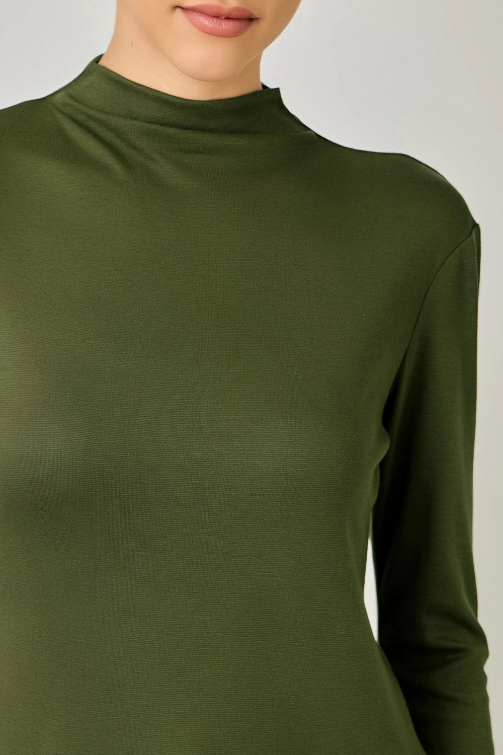 Mock Neck Essential Top