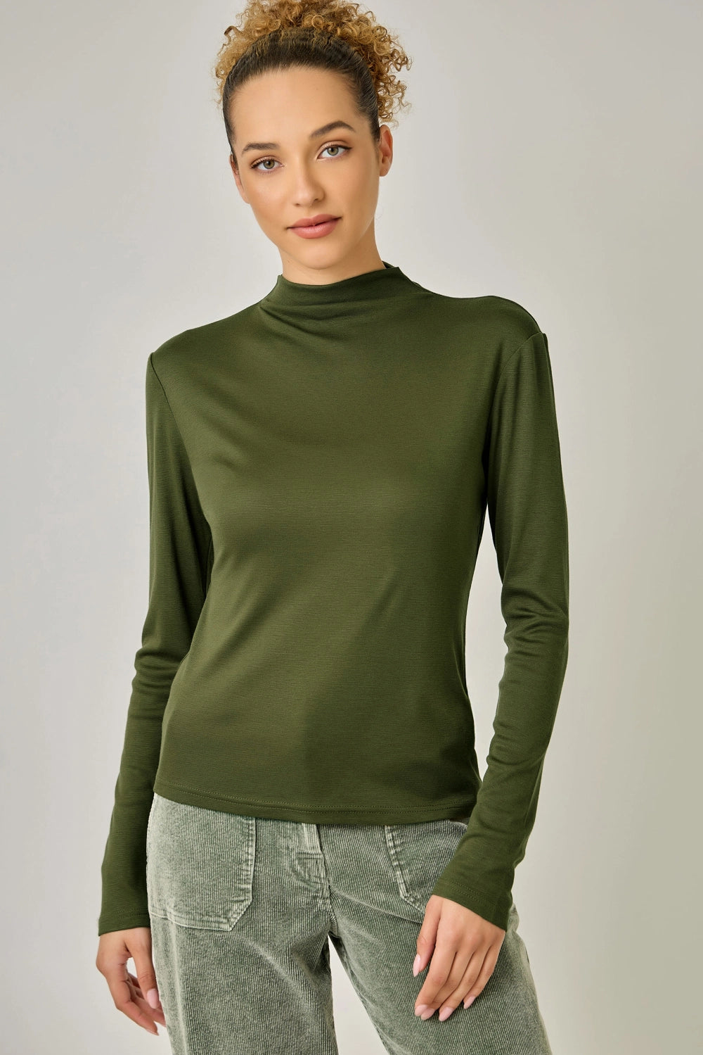 Mock Neck Essential Top