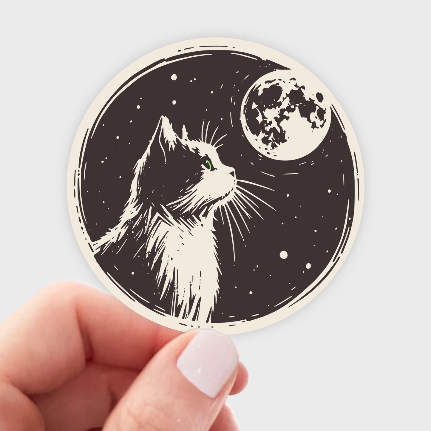 Moon Cat Sticker - Space Cat