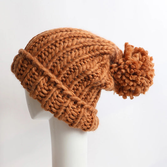 Oversized Pom Chunky Knit Beanie